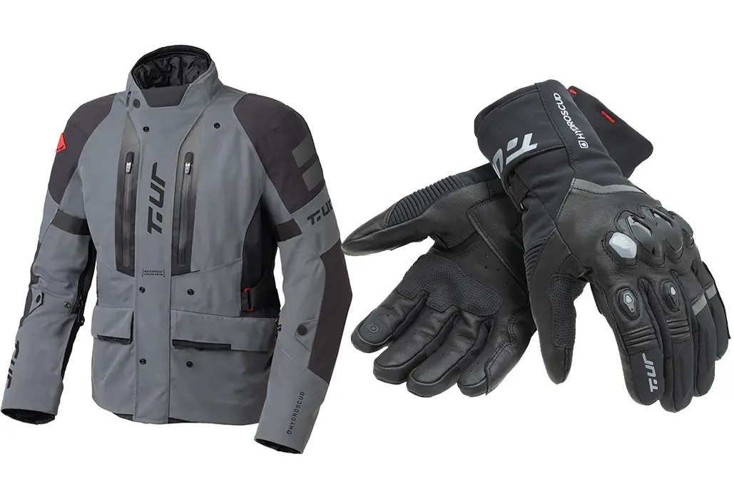 T.ur G-Ice Hydroscud Gloves And Supercell Hydroscud Textile Jacket